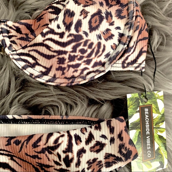 🐆 Animal Print Ribbed Bikini NWT - Picture 3 of 10
